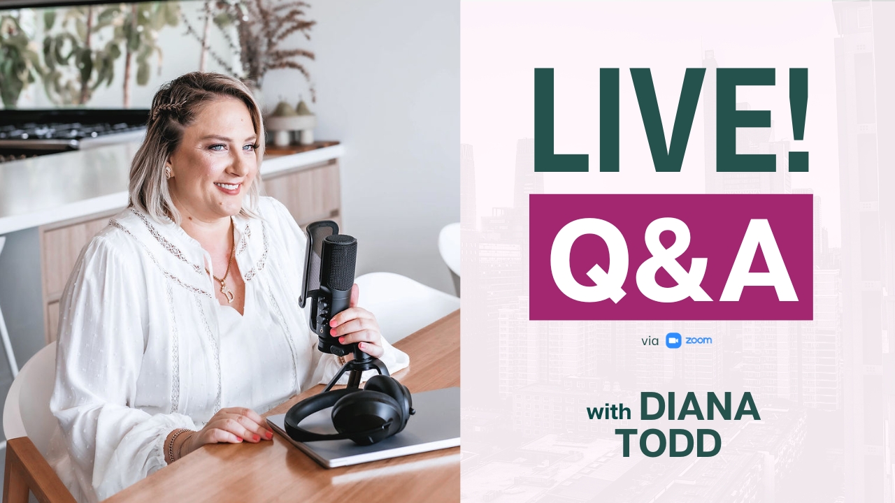 Live Q and A with Diana Todd via Zoom